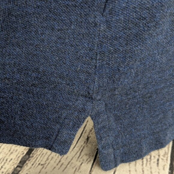 Polo short sleeve dark blue cotton shirt, XXL 2XL - Picture 5 of 11